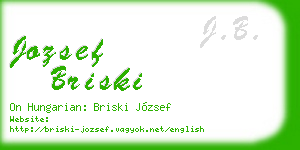 jozsef briski business card