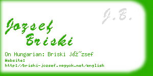 jozsef briski business card